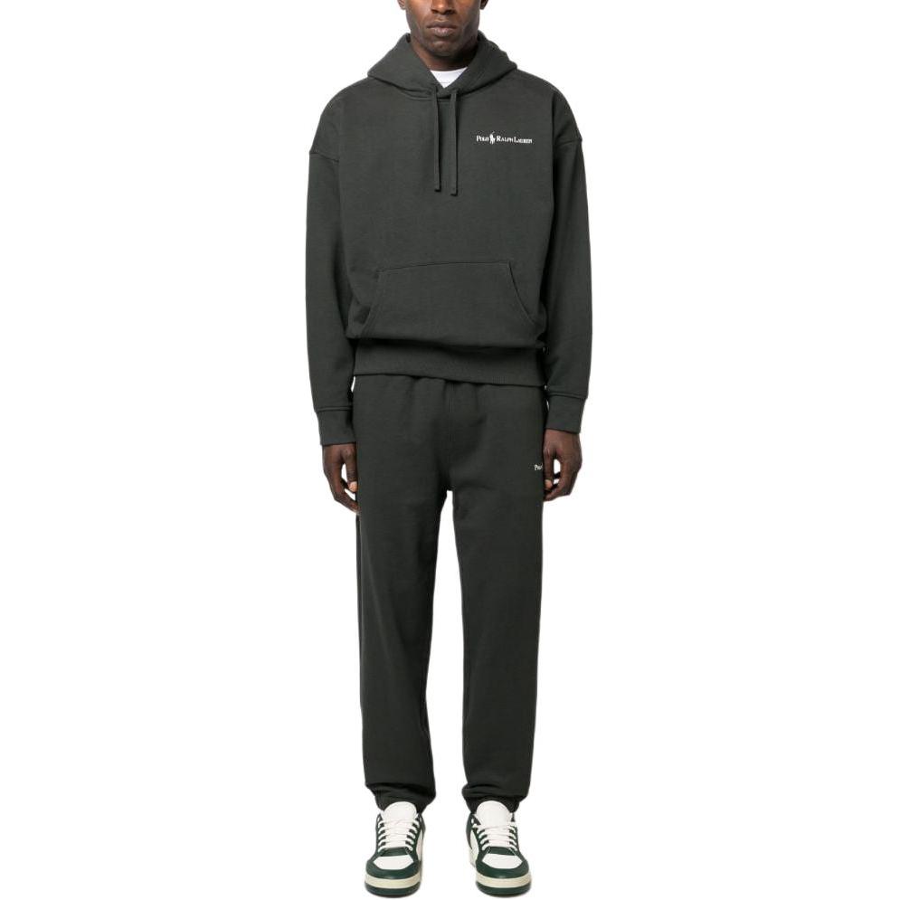 Polo Ralph Lauren Solid Logo Print Lace-Up Casual Pants Men Bottoms Black 710917906-003