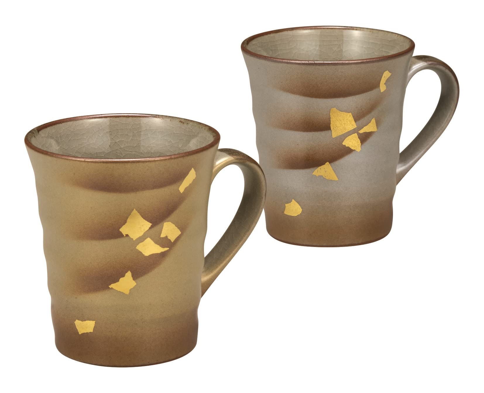 

Kutani ware pair gold and silver mug, K7-918