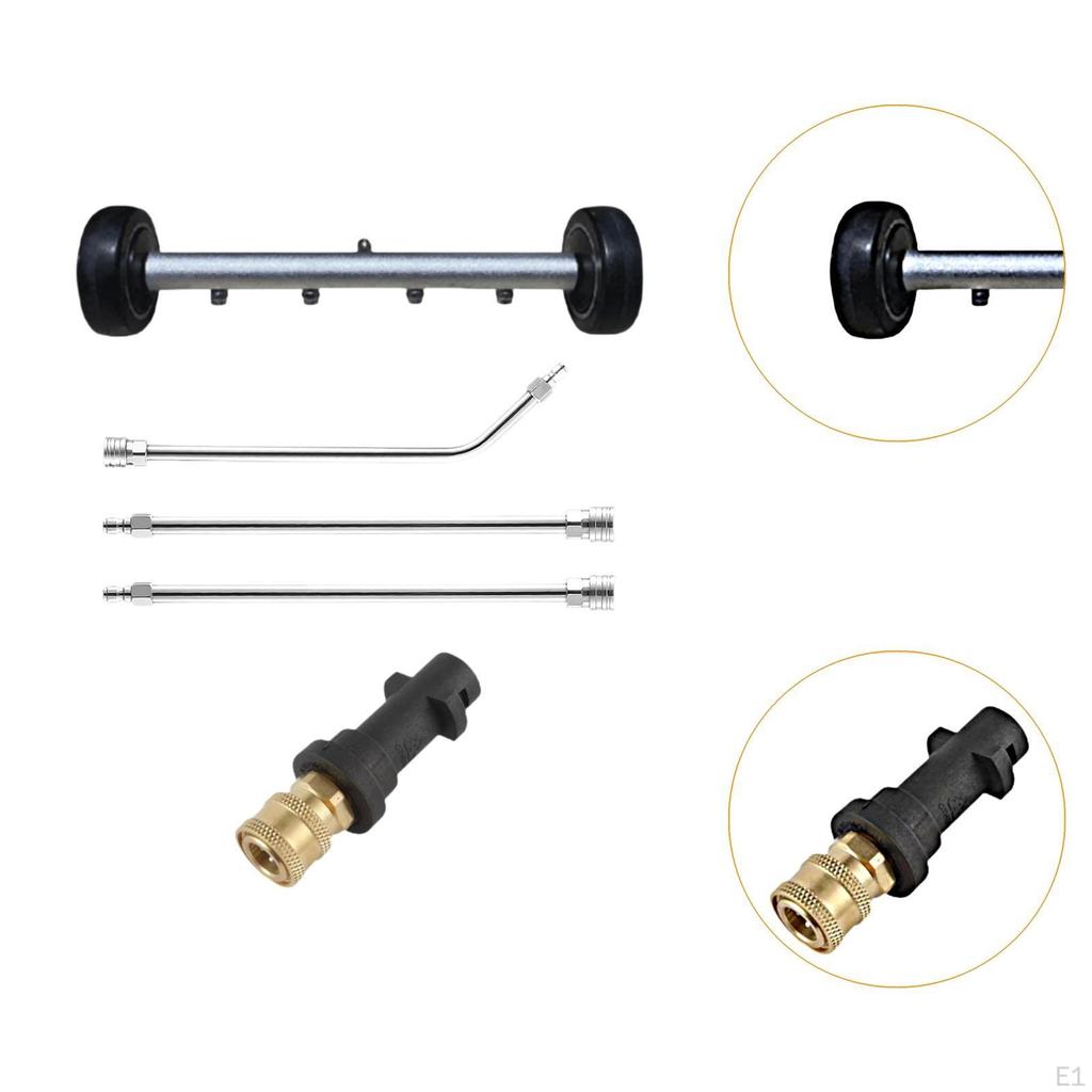 Pressure Washer 4000 PSI 4 Hole Nozzle with 3 Extension Rods Underbody Car Wash Water Broom