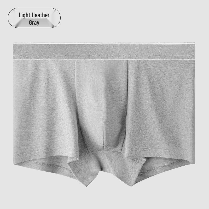 60-Pack Pure Cotton Men's Mid-Rise Seamless Antibacterial Boxer Briefs – Breathable, Solid Color, All-Season