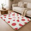 Fresh Fruit Mood Floor Mat Machine Washable Soft Flannel Area Rug, Non-Slip Absorbent Floor Mat for Living Room Bedroom