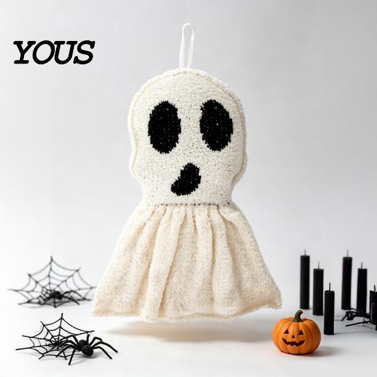 Halloween Plush Ghost Decor Hanging Ornament, Cute Spooky Tabletop Decoration for Home Figurine, Holiday Atmosphere Props, Funny Party Supplies