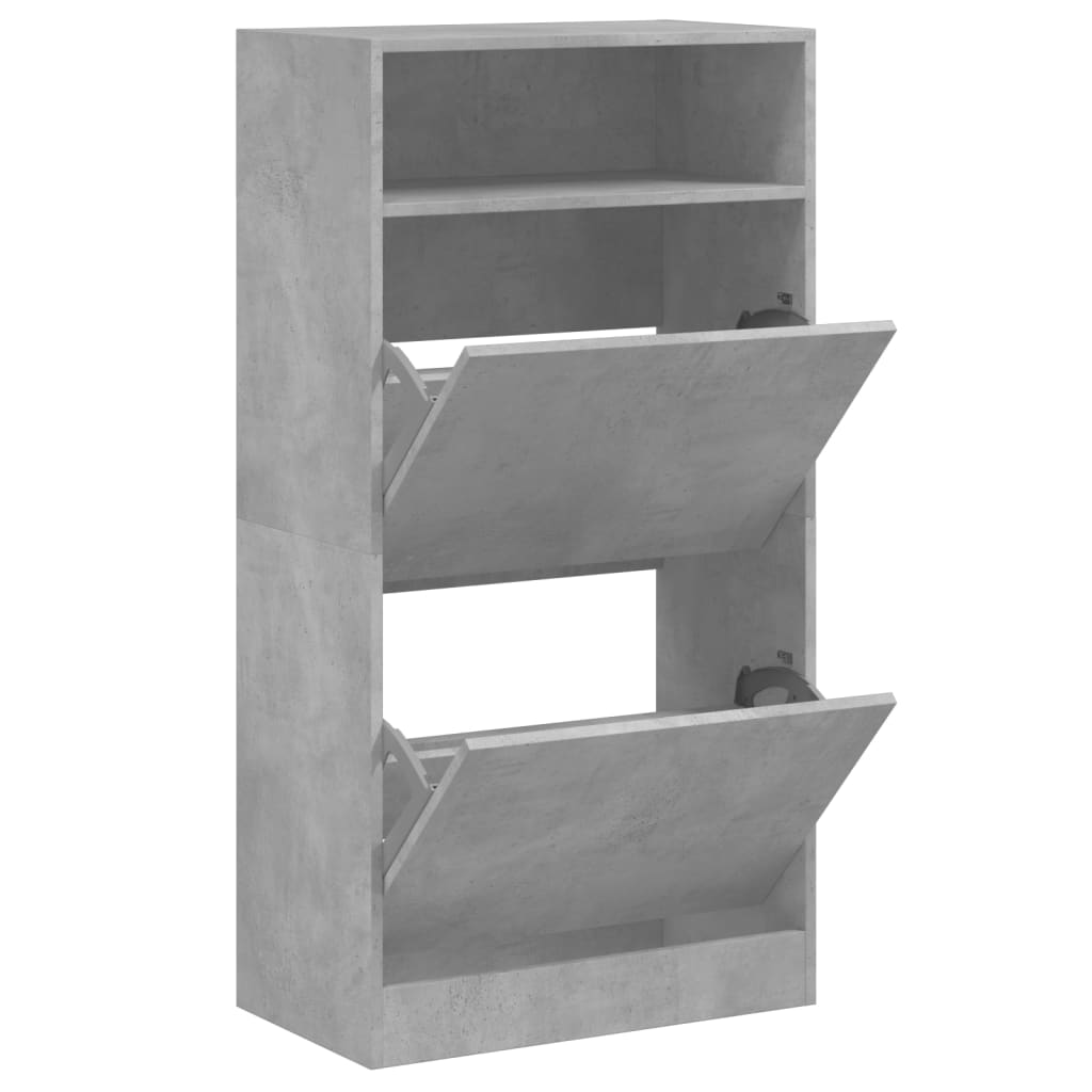 Vidaxl Szafka Na Buty, Szarość Betonu, 60X34X116 Cm