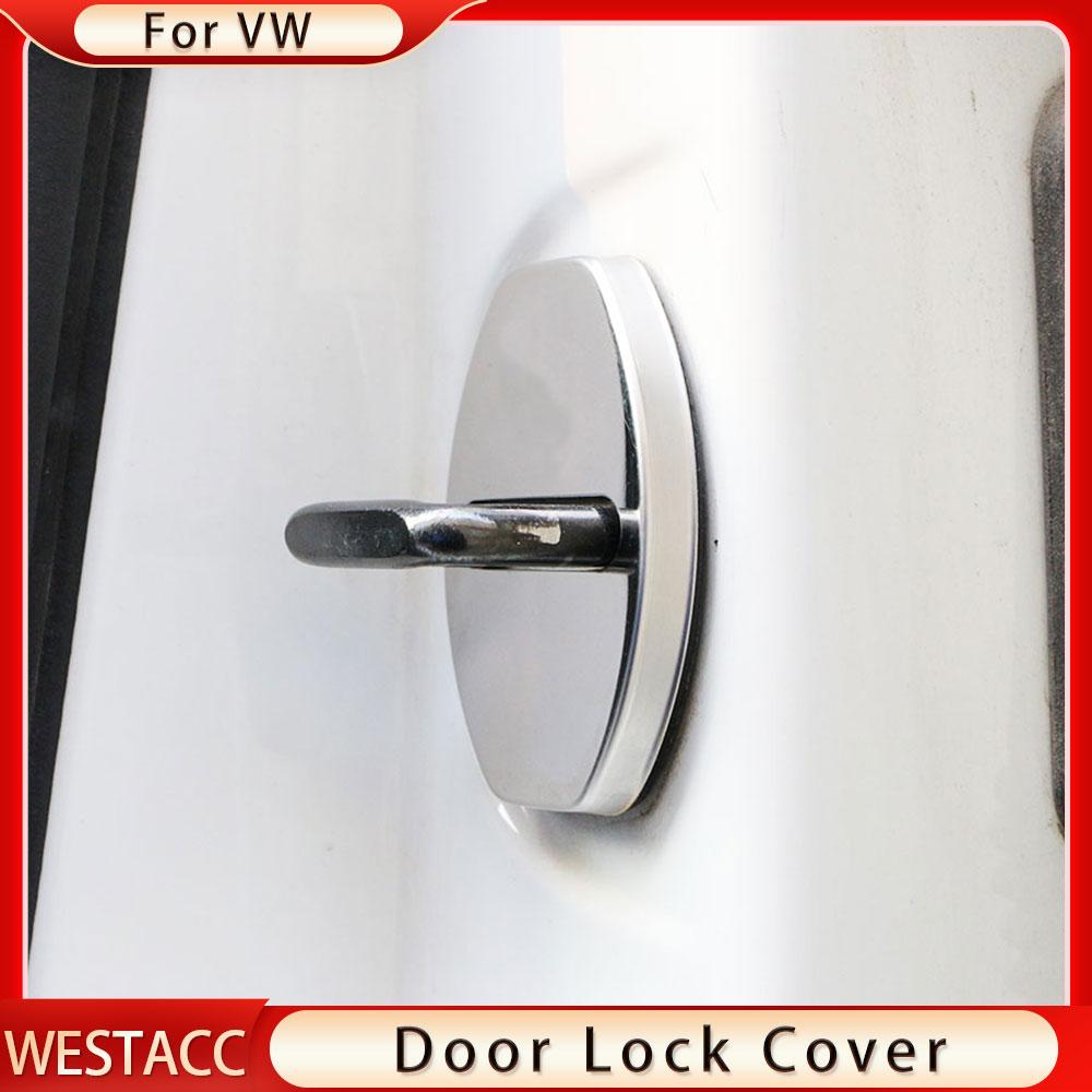 4 Stücke Edelstahl Türschloss Abdeckung Trim für Volkswagen VW GOLF 5 6 7 Tiguan POLO CC Passat B5 B6 neue Jetta Magotan