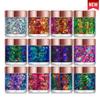 12 Farben Kosmetischer Glänzender Pailletten Grober Glitzer Chamäleon Gesicht Körper Gel Glitzer Bühnen Make-up Freundlich Für Kinder