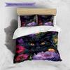 Cartoon Pattern Bedding Quilt Set Quilt Cover Pillowcase Home Decoration Birthday Gift (1 * duvet cover + 2 * pillowcase, without core)