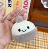 Cute Japanese Bun Food Doll Plush Keychain Backpack Decor Pendant Cartoon Soft Plush Bread Children Birthday Gift Keyring