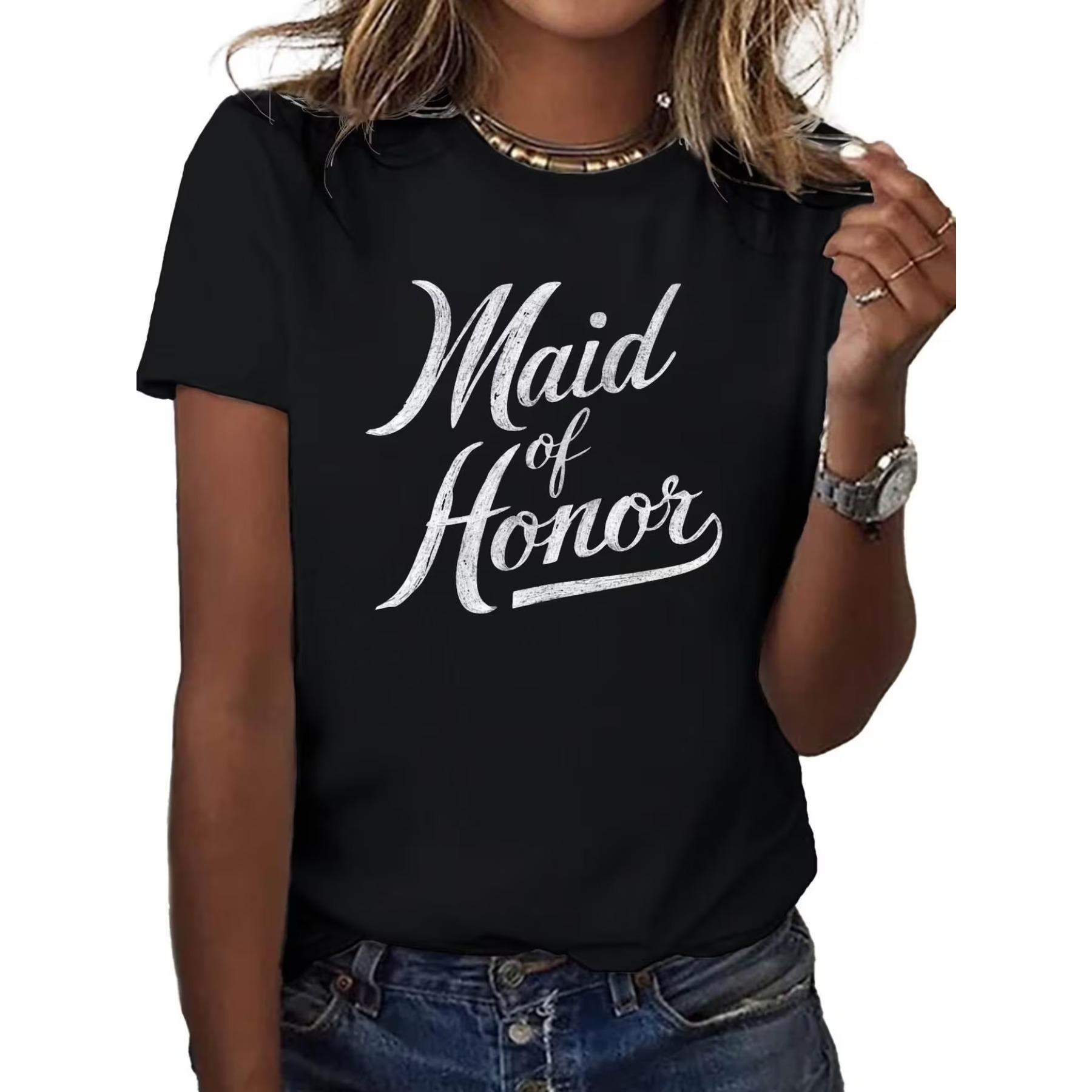 

Женская футболка Maid Honor из чистого хлопка, созданная для комфорта S чёрный