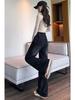 2025 Autumn Women's College Style Wide-Leg High Waist Jeans for Tall Students