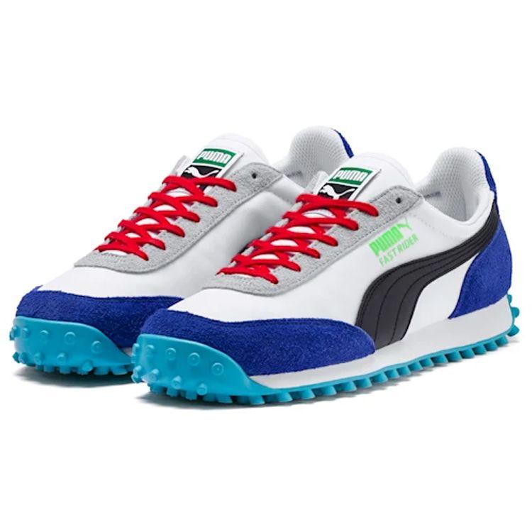 Puma Fast Rider Unisex White Dazzling Blue 372837-01