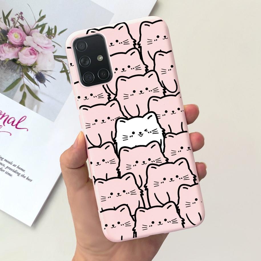 For Samsung A51 A71 A31 Phone Case Fashion Pattern Liquid Silicone Full Protection Back Cover For Samsung Galaxy A 51 71 31 Capa