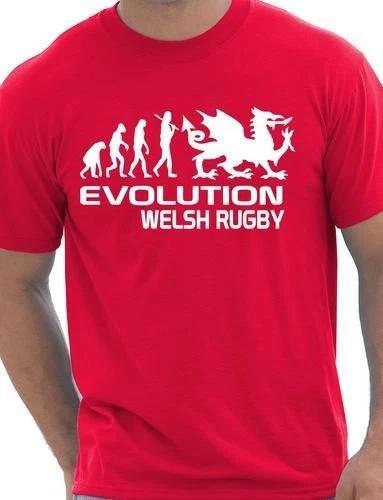 Evolution of Welsh Rugby Sport Mens T Shirt Gift Size S-XXL L