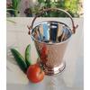 Steel Copper Hammered Design Bucket, Serveware & Tableware for Home, Hotel & Restaurants, Volume-400 ML, Set of 6