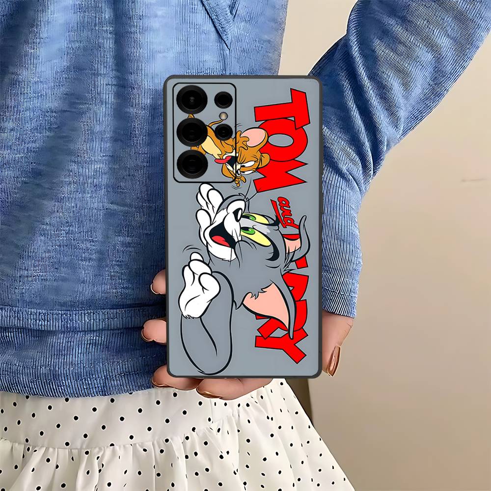 Cartoon T-Toms And J-Jerrys Phone Case For Samsung S 24 Fe 25 Ultra Plus 20 Lite 21 30 22 23 24 22 Ultra 5G Fundas