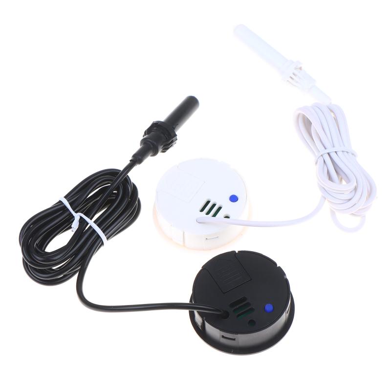 Mini Round Digital Lcd Thermometer And Hygrometer With 1.5M Probe Detection Module Humidity Sensor For Aquarium Pet Acrylic Box