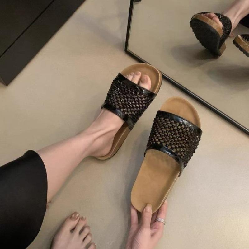 

Fashion Stylish Minimalist Single-strap Sliding Sandals Solid Color Women s Slippers Summer New Outdoor Casual Opentoe Flats Autumn 35