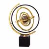 Modern-Luxury Globe Ornament with Marble Base Elegant Rotating Orbital