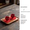 Ceramic Retro Master Cup: Personal Tea Brewing and Tasting Cup, Festive Wedding Red Design