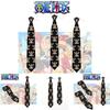 Stylish One Piece Anime Necktie With Skull Pattern