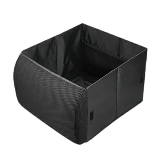 

Car Seat Organizer And Lumbar Support 2-in-1 Storage Box Back Support Cushion 30L Collapsible Front Back Seat Organizer for SUV Auto Truck Van чорний