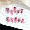 24-Piece Wearable Nail Set: French White, Pink & Purple Butterfly, Blue Chrysanthemum, Sweet Flower Designs