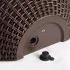 1Pc European Style Wall Hanging Half Round Flowerpot Imitation Rattan Planter for Balcony Outdoor Decor