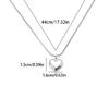 Stylish Metal Heart Pendant Necklace Multifuntional Jewelry Metal Texture Suitable for Everyday Wear and Parties