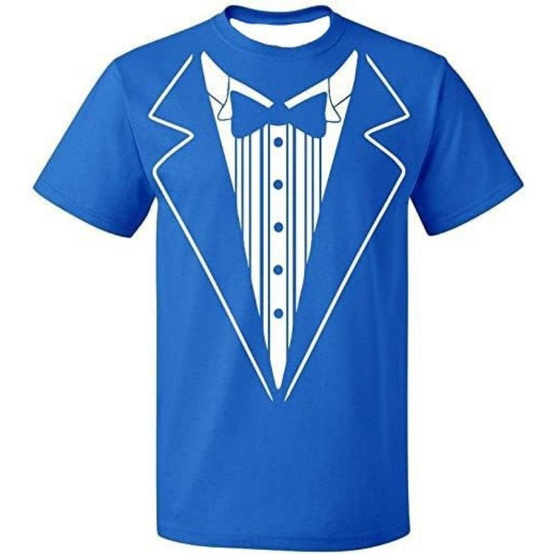 Men's Tuxedo Printed Short Sleeve T-Shirt