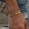 Bracciale a Catena Cubana in Acciaio Inossidabile da 3mm per Uomo Street Hip Hop Gioielli Accessori Bracciale Aperto Regolabile