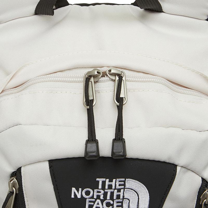 The North Face Casual Sports Color Block Zipper Backpack Unisex Backpack Beige Black NM2DP02C