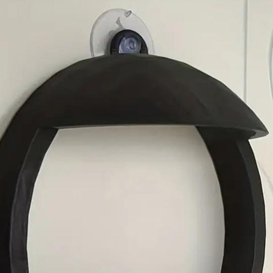 Kulaté krmítko pro ptáky do okna s černým rámem, přísavkou, 3D tištěný držák na ptačí semínka pro zahradu, dvorek, pozorování ptáků