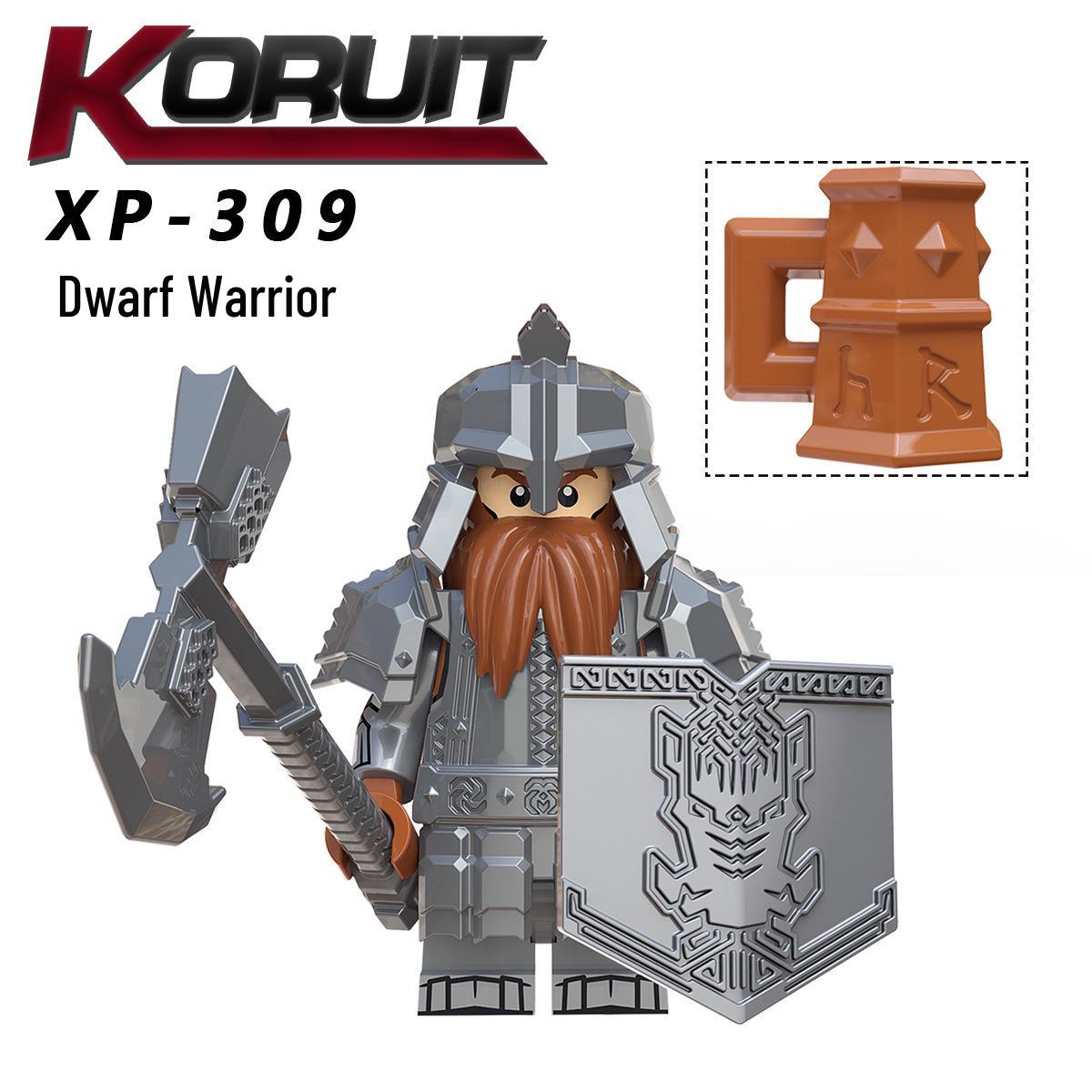 Kelei KT1040 Dwarf Spirit Tribe Ironfoot Dain Figure Building Blocks Toy