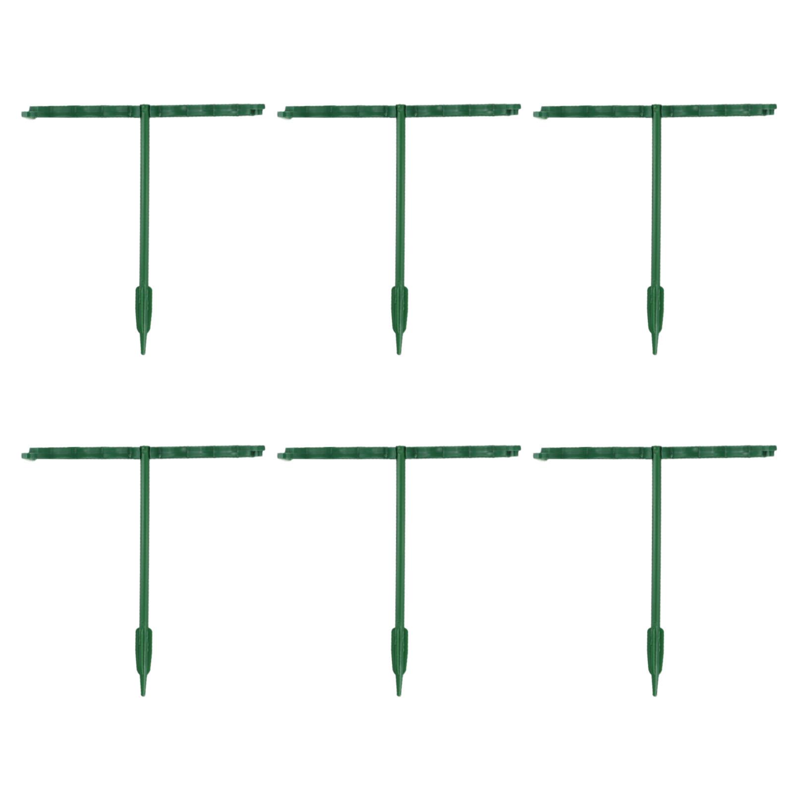 

6pcs Plastic Plant Support Piles Smart Half Round Design Fixed Rod Indoor Flower Plant Vine Climbing Bracket Home Garden Decor 25x14.5cm