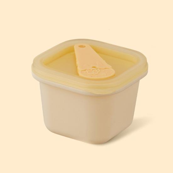 Ice Cube Mold with Handle Sealed Lid Easy Release Food Grade Silicone Ice Cube Mold Baby Food Supplement Freezer Tray