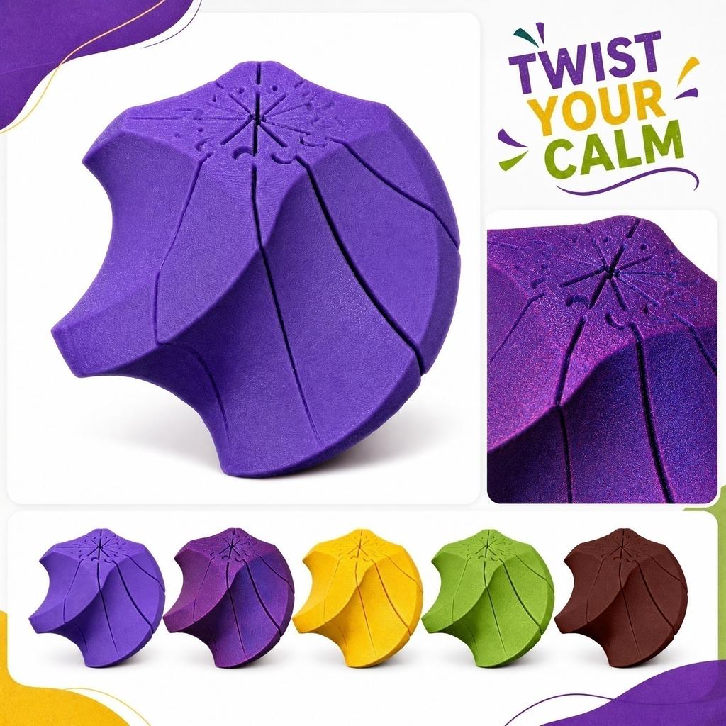 3D Printed Twisted Spiral Stress Relief Ball Durable Flexible Material Handheld Fidget Toy for Sensory and Anxiety Management