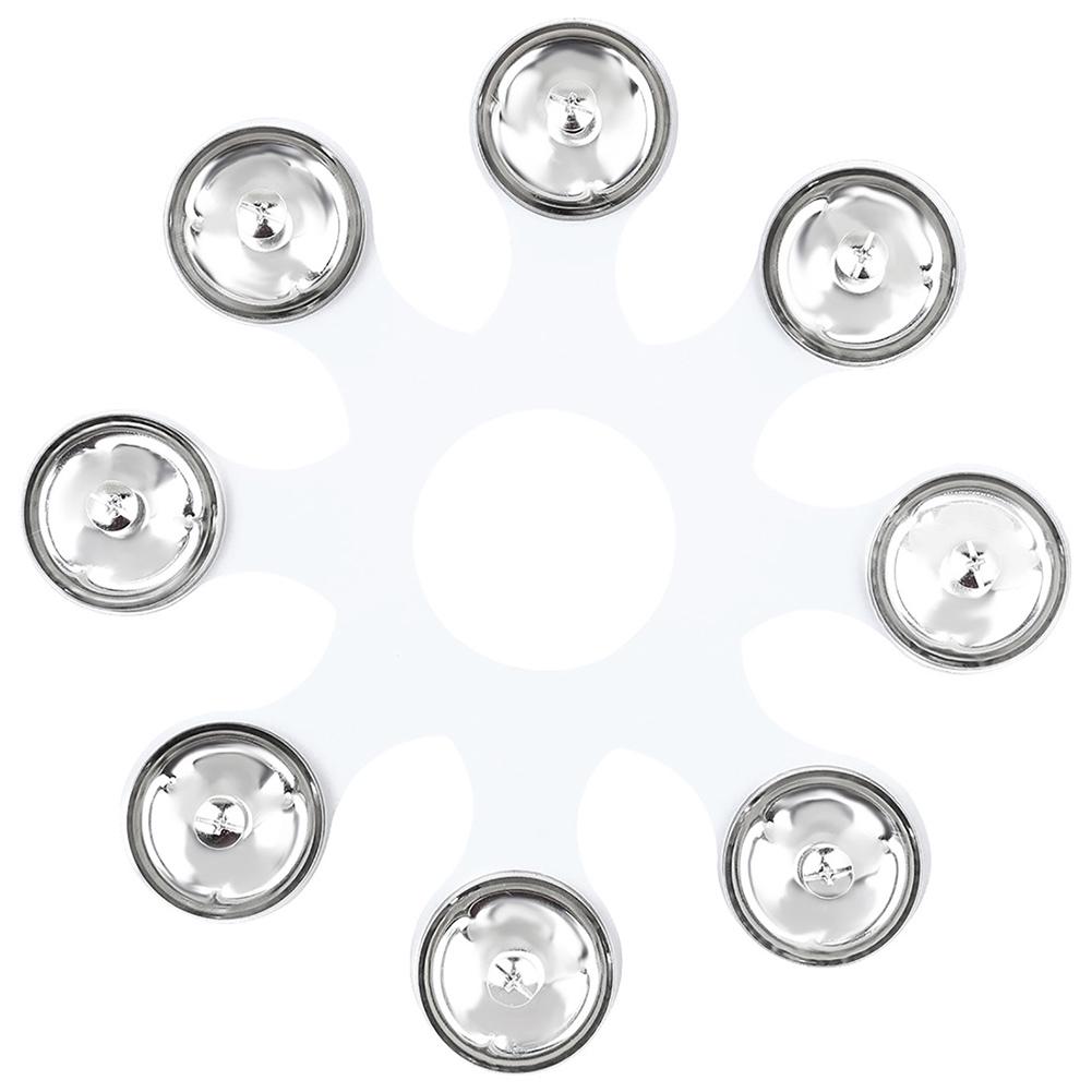 

Cymbal Ring Bell Wear Resist Tambourine Hi-Hat Stainless Steel Silicone Tambourine Rings Drum Percussion Accessories серебряный