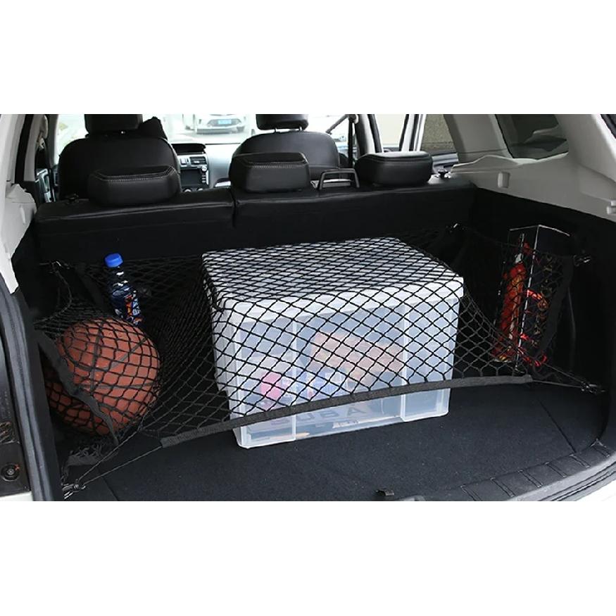 Car Trunk Luggage Storage Elastic Mesh Crille Net Auto Interior Accessories For Subaru Forester Ascent Outback Legacy XV WRX BRZ