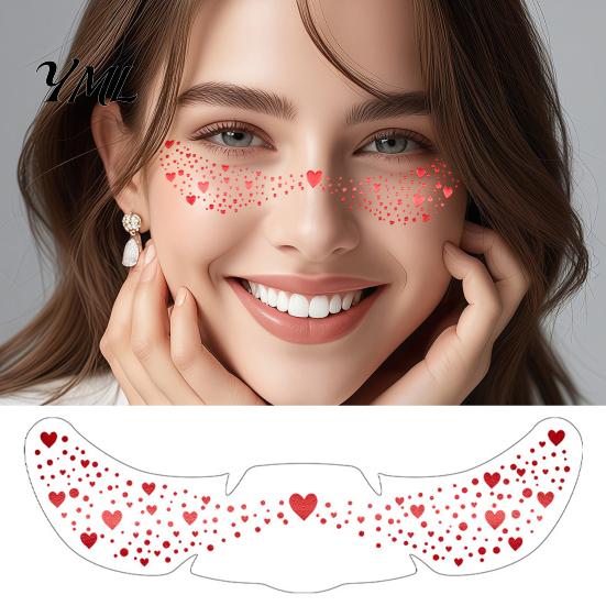 Skin Friendly Freckle Tattoos Glitter Stickers, Waterproof Temporary Face with Shimmer, Easy Photo Shoot Makeup Props Apply Remove, Party Body
