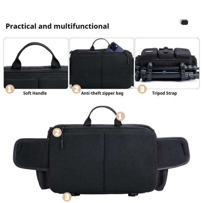 SLR Camera Bag Men'S Fanny Pack Micro-Single Portable Professional Camera Bag Crossbody Waterproof Storage Bag