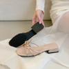Fashion 2025 New French Evening Style Cool Slippers for Summer Women's Outdoor Wear Elegant Square Toe Dress with Thick Heel Sandals