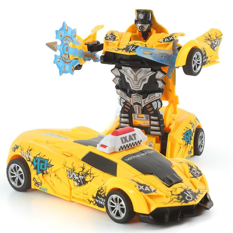 Plastic Childrens Deformation Car Toy With Inertia Drive For Early Learning And Parentchild Interaction