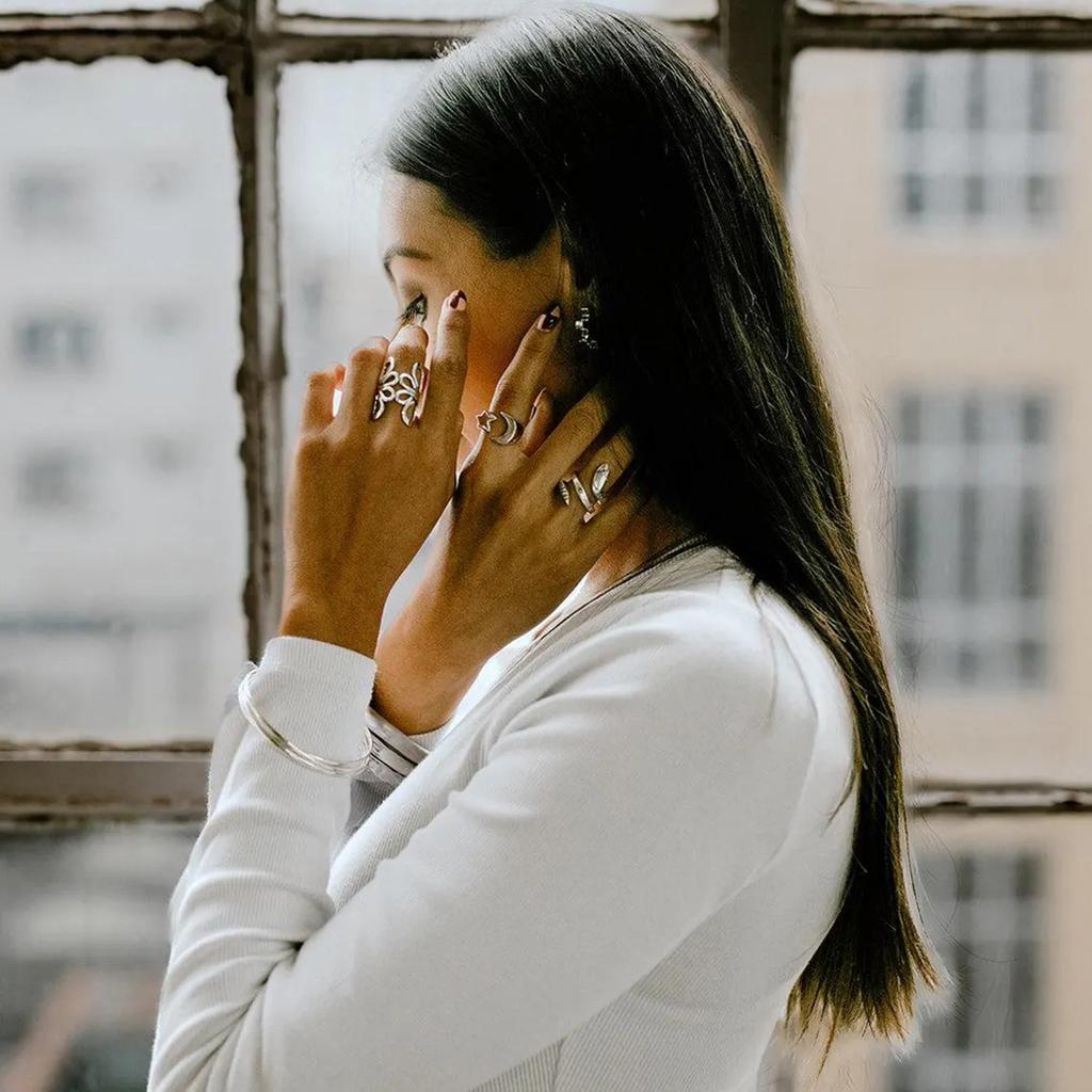 Onregelmatige Bloem Holle Verstelbare Open Ring 18K PVD Gecoat Eenvoudig Strak Metaal Mode Sieraden Bijoux Cadeau