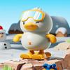 Wind-up Ski Duck Toy Jumping Snowboarding Yellow White Duck Toy Toddlers Boys Girls Educational Interactive Clockwork Animal Toy