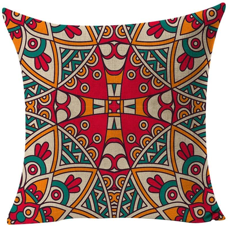 Luxurious National Ancient Pattern Cotton Linen Pillowcase For Car And Sofa Cushion