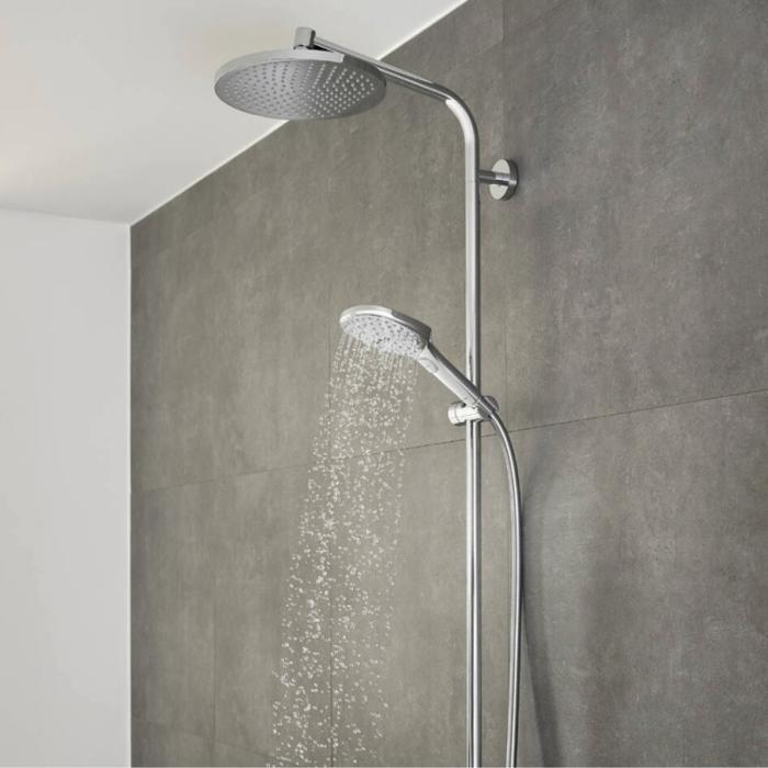 Douchette à main - hansgrohe - raindance select e 120 - 3 jets - ecosmart - chromé