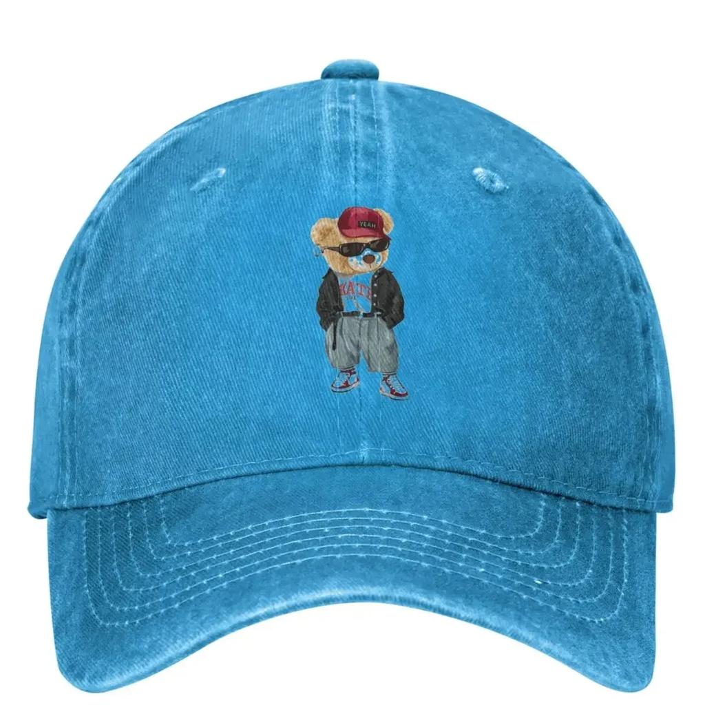 Gorra de Béisbol Lavada Stay Cool Boy Estampado de Animales Oso Clásica Trucker Gorra de Papá Verano Mujeres Hombres Deporte al Aire Libre Gorras de Béisbol