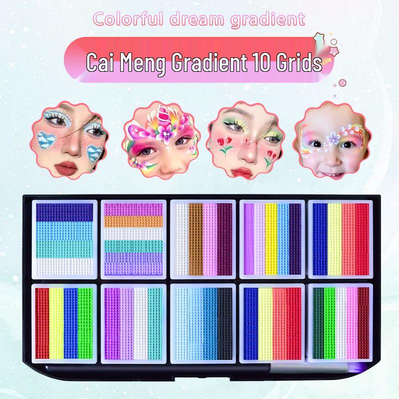 

3D Смываемый набор для рисования на лице для детей - Водорастворимые пигменты для фестивалей и комик-выставок