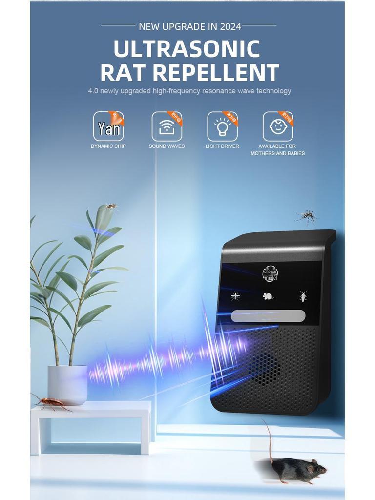 2025 USB Akıllı İnvertör Ultrasonik Çok Fonksiyonlu Ev Tipi Kemirgen & Böcek Kovucu