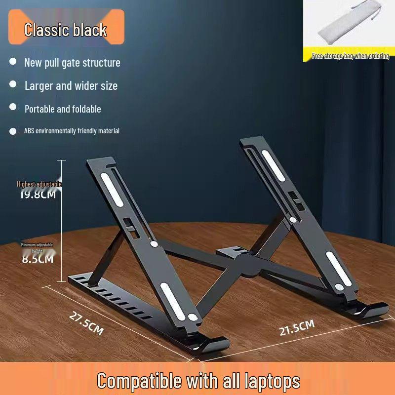 Folding Laptop Stand Holder - Portable, Adjustable Riser with Heat Dissipation