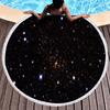 Starry Sky Galaxy Print Round Beach Towel with Tassels,Microfiber Beach Blanket,Absorbent Quick Dry Swim Pool Towel Picnic Mat